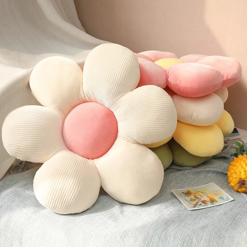 Cute Sunflower Pillows - Soft Six-Petal Flower Cushions