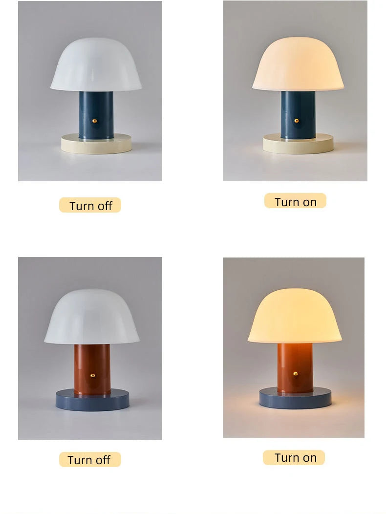 GloShroom Cordless Table Lamp In Nude