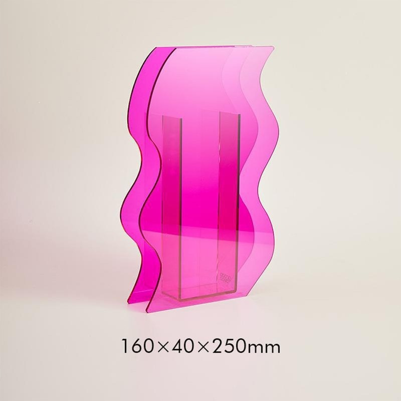 Radiant Spectrum: Nordic Rainbow Acrylic Vase