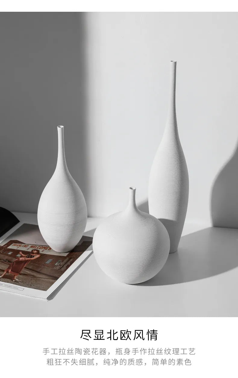 Serene Chic: Handmade Zen Ceramic Art Vase