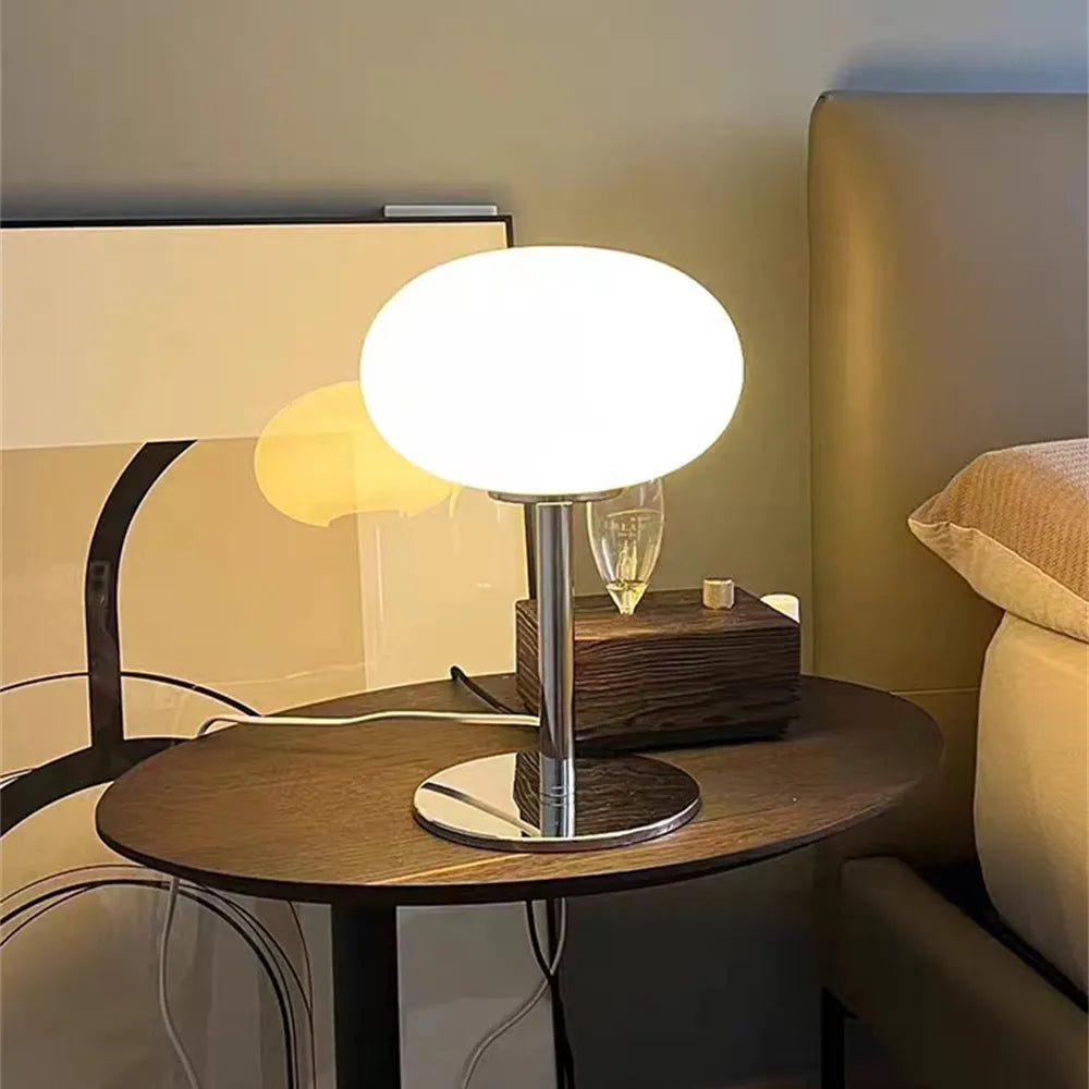 Retro Glass Table Lamp Yellow