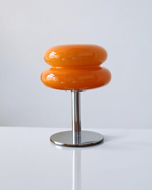 Macaron Glass Bloom Table Lamp in Orange