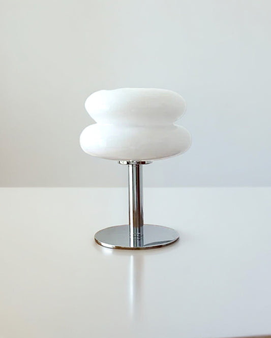 Macaron Glass Bloom Table Lamp In White