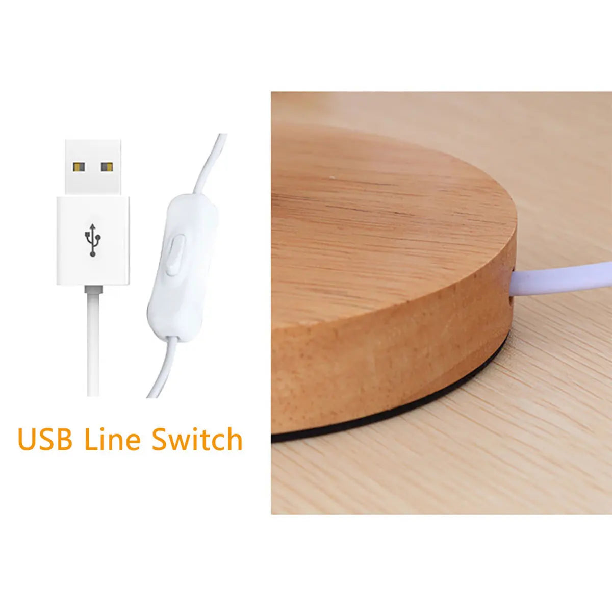 USB Linen Table Lamp
