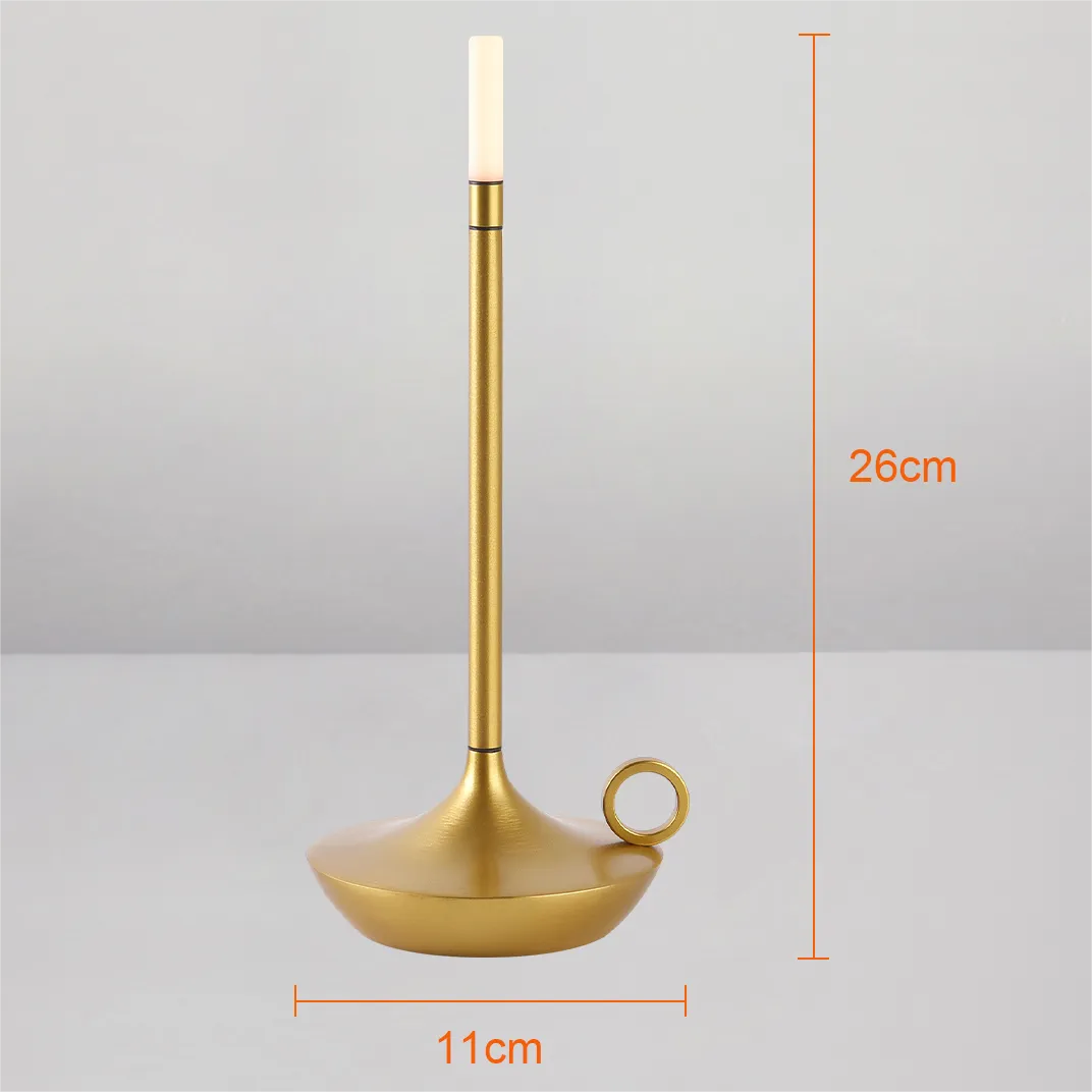 Glow wick rechargeable LED Lamp- Golden