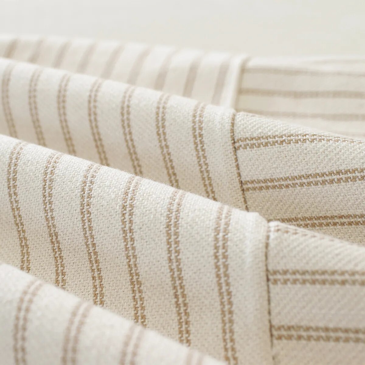 Thick Cotton Linen Striped Cushion Covers