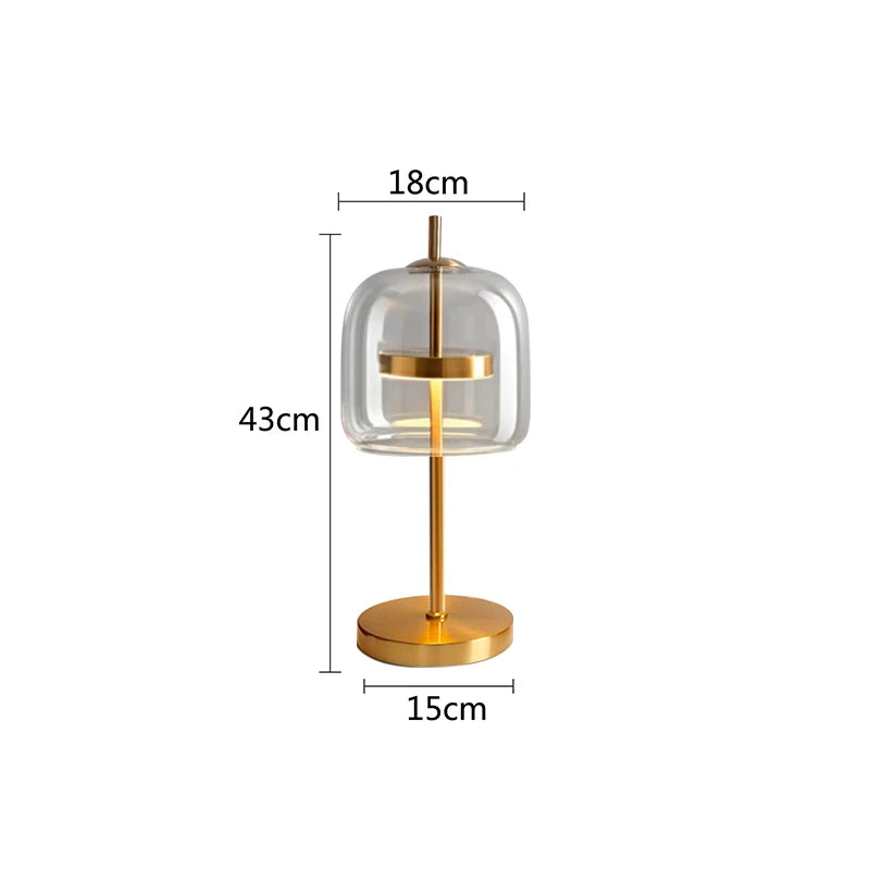 Retro Glass Lamp Amber