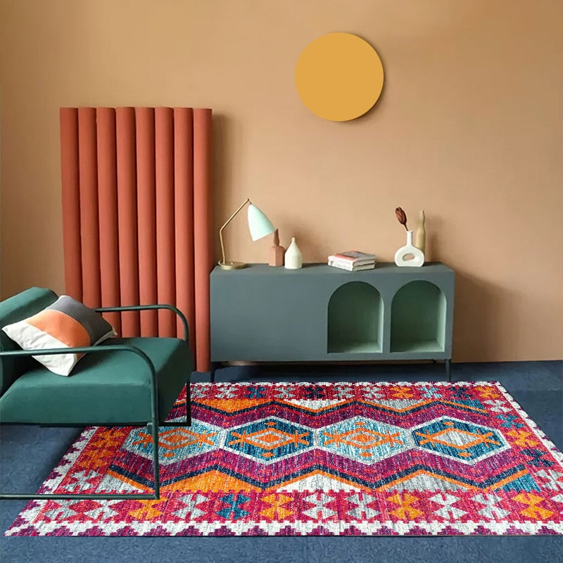 Cultural Fusion: Bohemian Geometric Ethenic Modern Rug