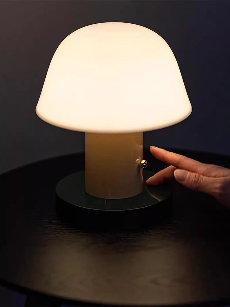 GloShroom Cordless Table Lamp In Nude