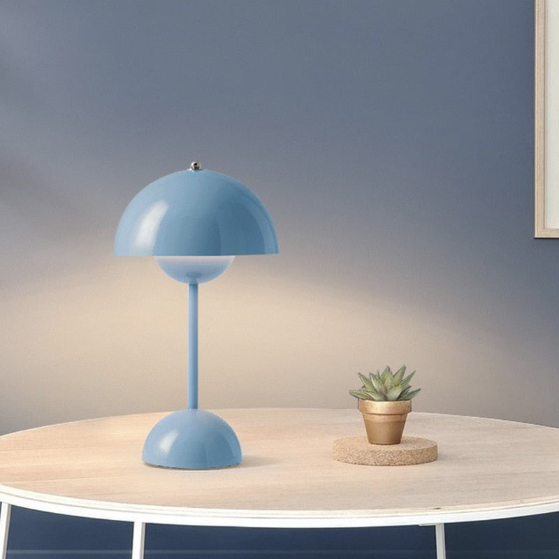 GlowBud: Rechargeable Table Lamp Blue